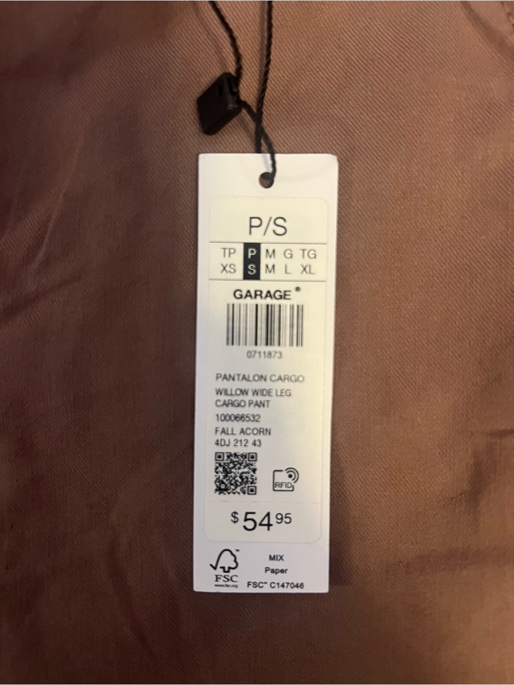 Garage Brown Wide-Leg Cargo Pants - Picture 2 of 4